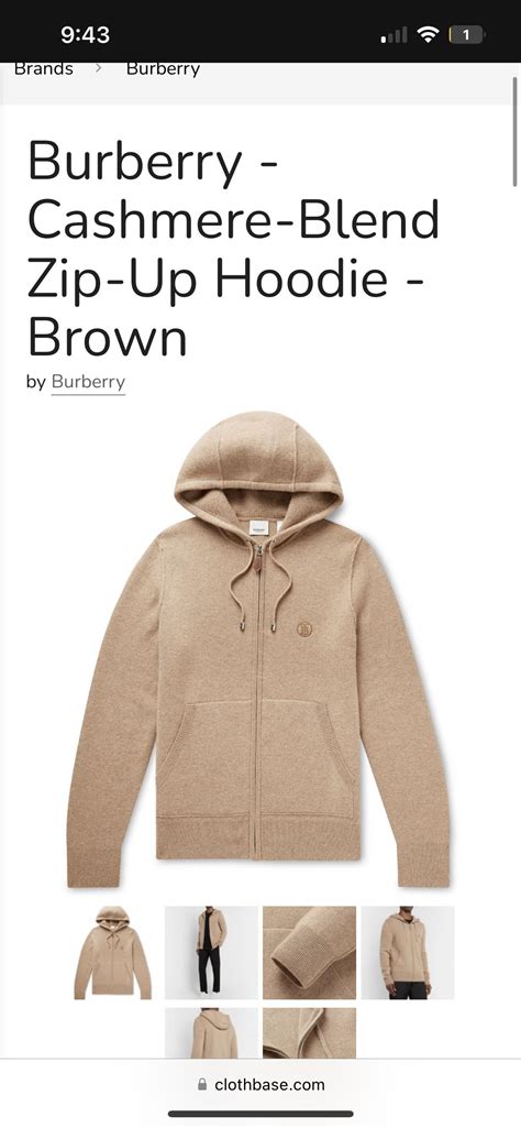 Burberry Zip Up Hoodie : r/FashionReps 